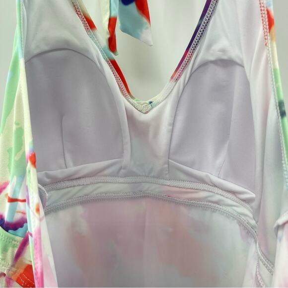 American Trends Colorful Tummy Control Slimming Swim Dress One Piece with Shorts - Picture 11 of 14